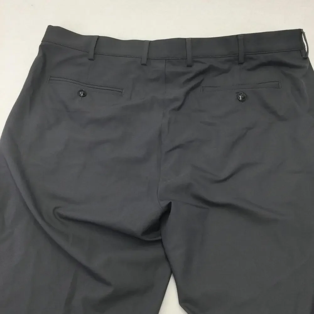 Greg Norman Pants Mens 40x32 Gray Stretch Dress Straight Leg Microfiber Golf